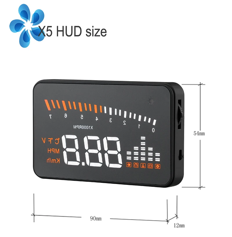 ڵ   ÷ KM/h MPH GPS ӵ, ڵ  ڵ ӵ X5 3 ġ  Ʈ OBD2 II ̽