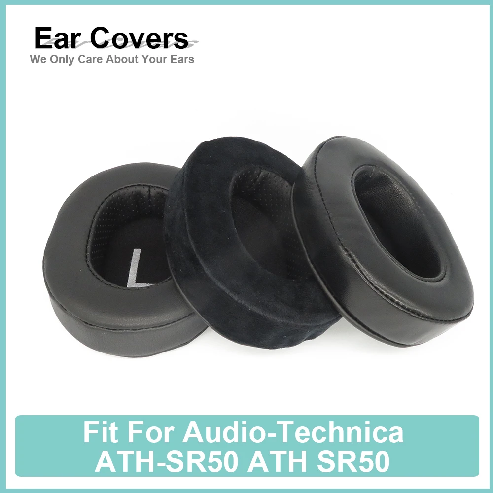 

Earpads For Audio-Technica ATH-SR50 ATH SR50 Headphone Earcushions Protein Velour Sheepskin Pads Foam Ear Pads Black Comfortable