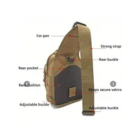 Sac de poitrine DulSling pour hommes et femmes, sacs à bandoulière, extérieur, sport militaire, voyage lancé, randonnée, équipement de camping 3