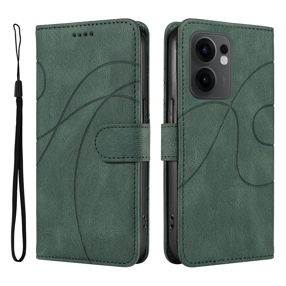 Magnetic Leather Wallet Flip Case for Smartphones – Curve Design