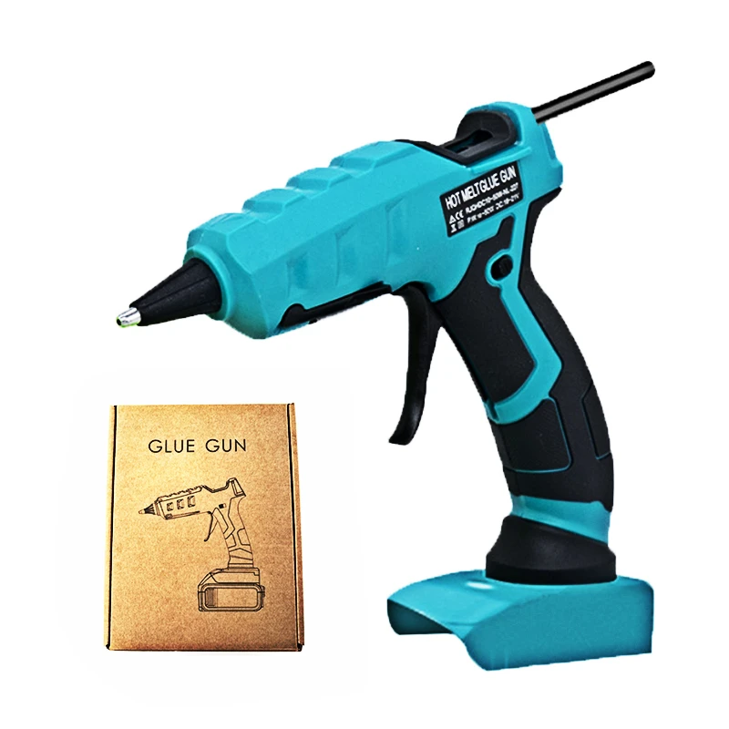 For Makita/DEWALT/BlackDecker/Milwaukee 18V Lithium Battery Hot Melt Glue Gun with 20 Glue Sticks Power Repair DIY Power Tools
