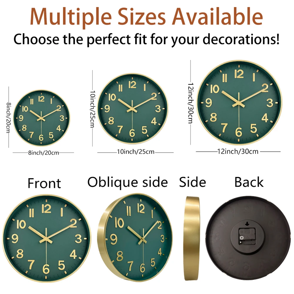 Retro Quartz Wall Clock Modern 3D Cubic Digital Silent Living Room - Image 2