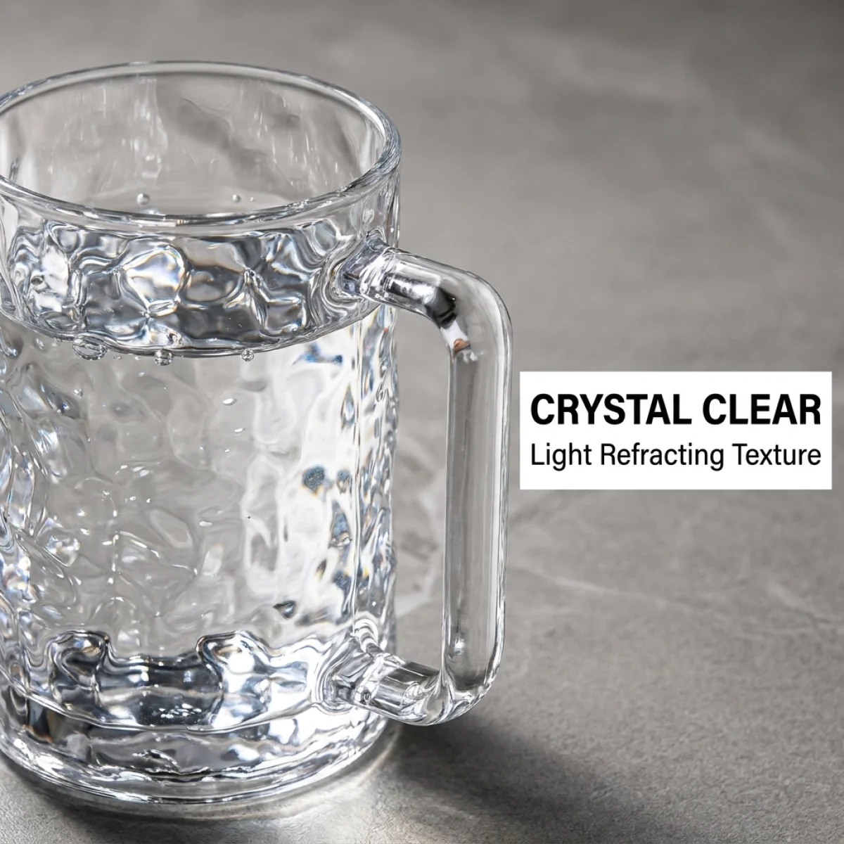 Glacier Ripple Rinse Cup– Rounded Cup Mouth Protects Lips, Versatile Home Storage, Healthy & Durable For Daily Bathroom_voghion.com