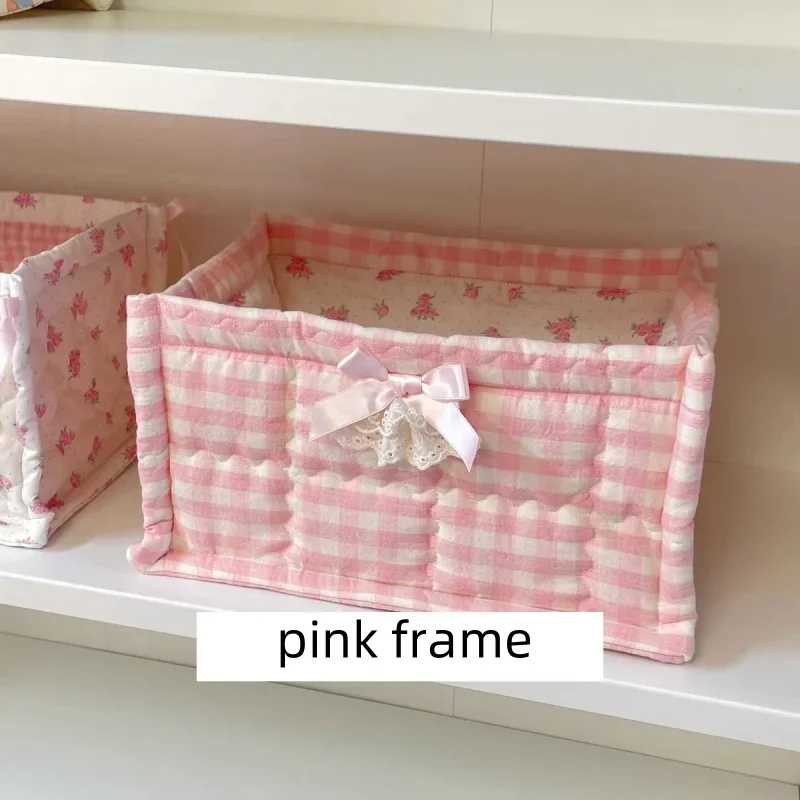 1PC Square Storage Basket Desktop Organizer Storage Basket Home Decoration Basket landry Wood basket Rattan tray Foldable box 3