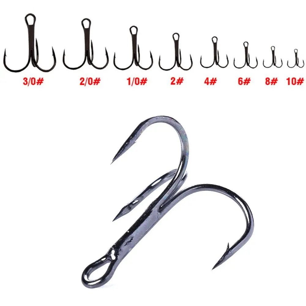 40pcs New 5 Size anti-rust Super Sharp Fishhooks Treble Fishing Hooks High  Carbon Steel Hooks Fishing Tackle - AliExpress