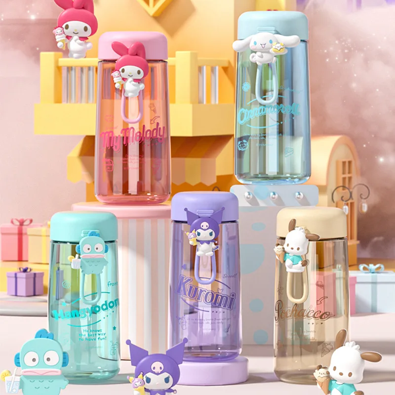 Bottiglia D'Acqua Sanrio Da 350Ml Kuromi Cinnamoroll Melody Cute Portable Cup Anime Kawaii Sport All'Aria Aperta Viaggio Hydro Flask Regalo Per Bambin