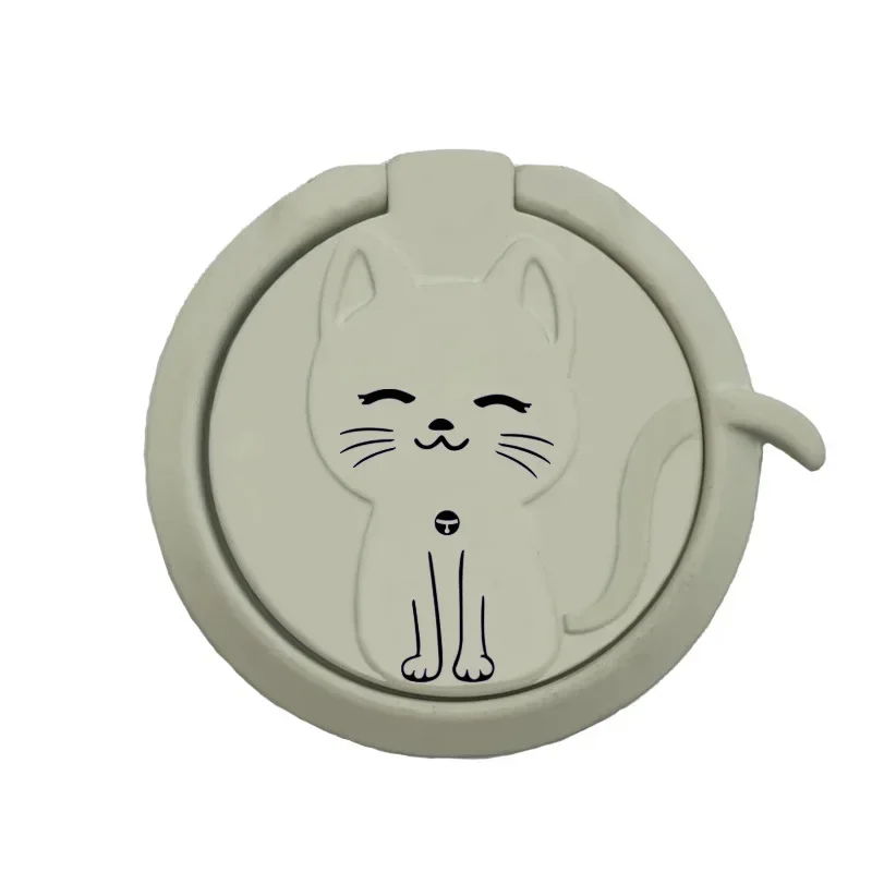 Adorable Cartoon Cat Phone Ring Holder and Stand - Cute Mobile Accessory