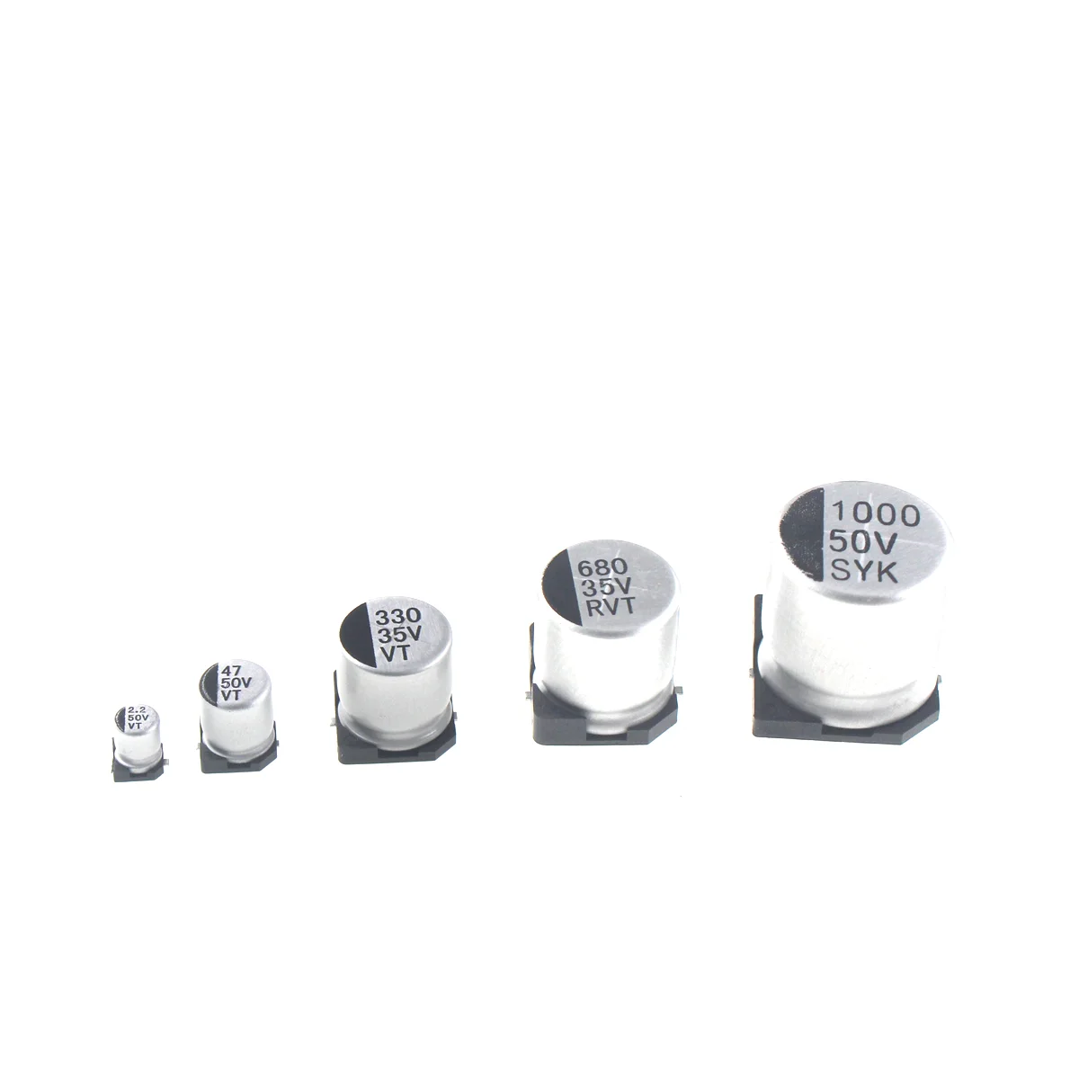 SMD Aluminum Electrolytic Capacitor 6.3V 10V 16V 25V 35V 50V 1UF 10UF 22UF 33UF 47UF 100UF 220UF 330UF 470UF 100/50/20pcs electrolytic capacitor,aluminum capacitor,smd capacitor,aluminum electrolytic capacitor