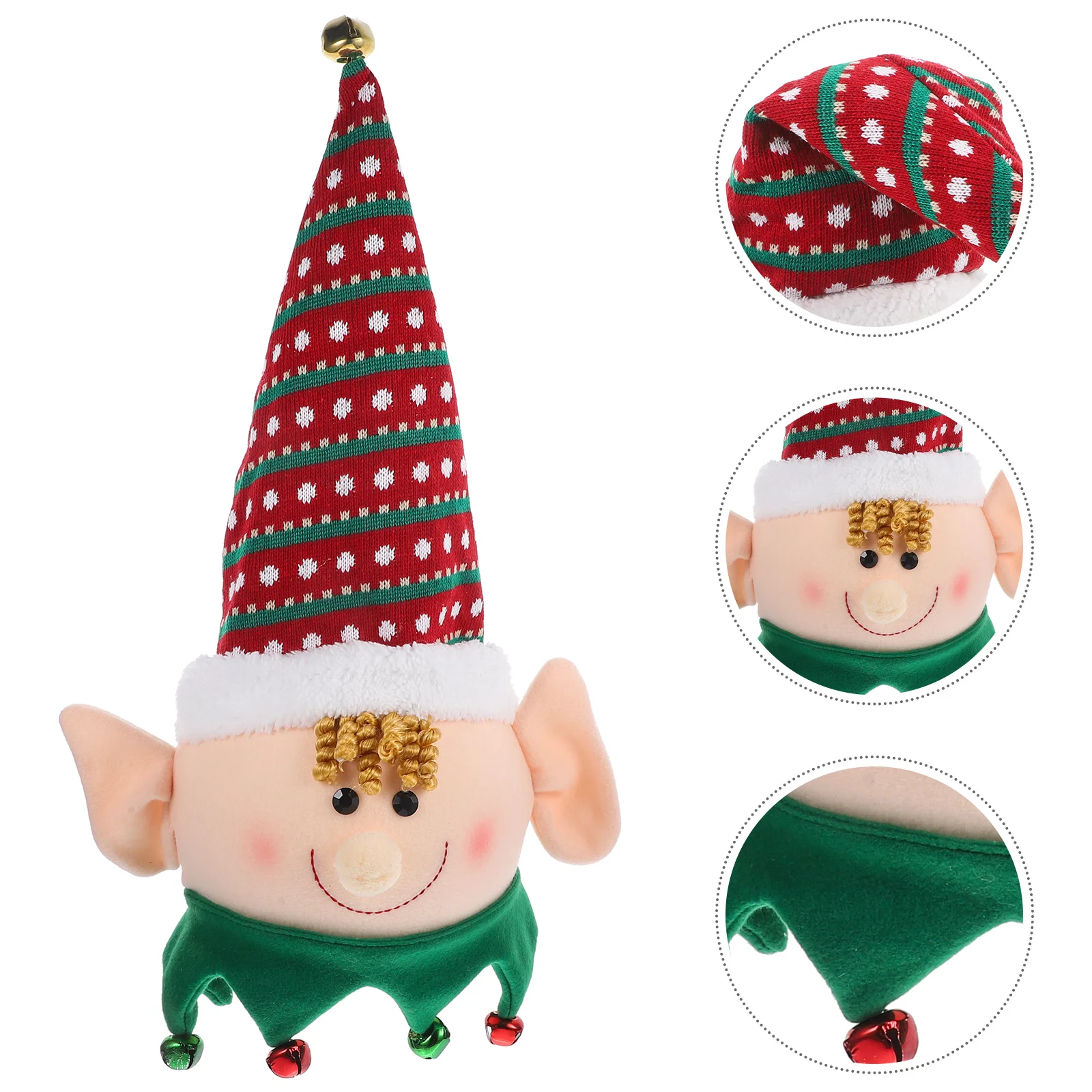 

Christmas Elf Treetop Topper Christmas Tree Ornament Party Adorable Elf Doll Adornment Festival Holiday Party Decoration