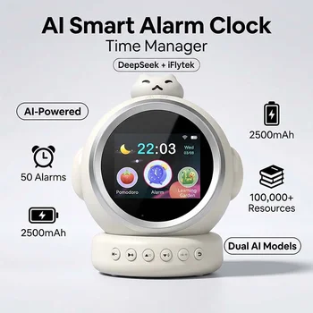 Smart AI Alarm Clock for Kids Ok to Wake Children with Sleep Training and Sound Talking Robot Toy 1