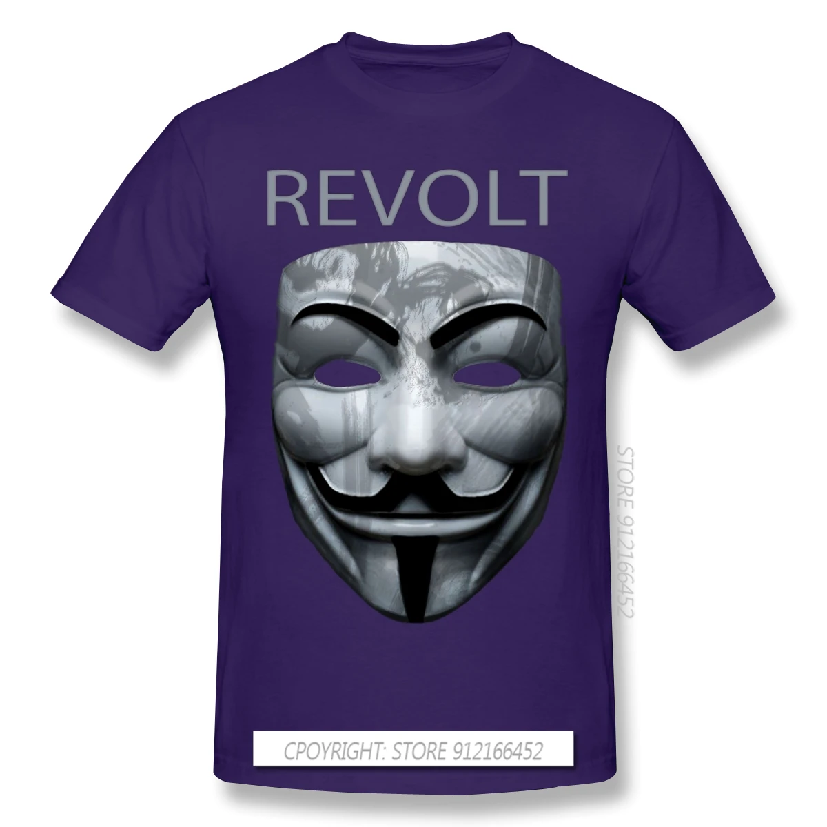 Revolt V Mask T Shirt Anonymous Hacker Organization Video Black Lives Matter Printing Tshirt Summer Large TShirts