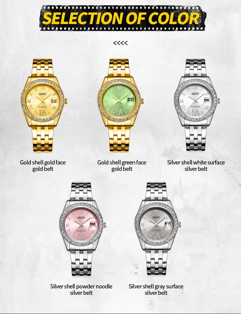 OUBAOER Brand SUNKTA Women Watches Sapphire Top Luxury Watch Woman Quartz Waterproof Women's Wristwatch Ladies Girls Watch Clock