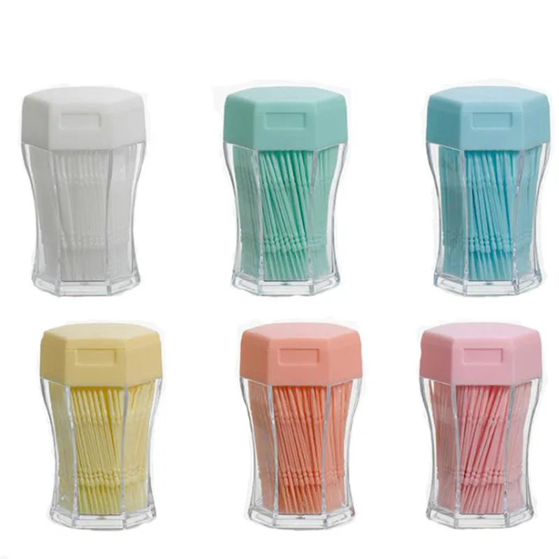 

Sdotter 200pcs/set Soft Plastic Double-head Brushed Toothpick Oral Care 6.2 Cm Hot Sale Interdental Brush Toothbrush for Denture