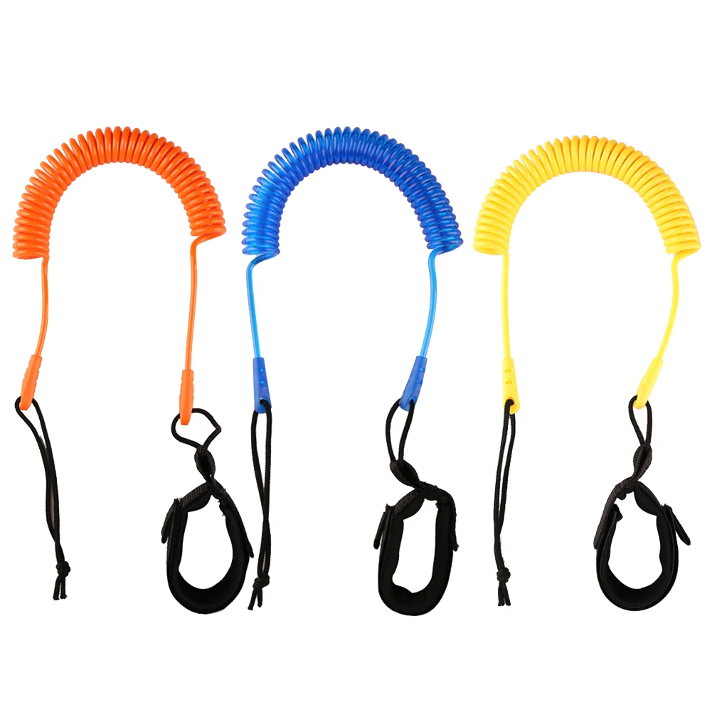 Sup Board Foot Leg Rope Practical Coiled Surfboard Leash Elastic Surfing Stand UP Paddle Board Ankle Leash Surfing Accessories surfboard leash