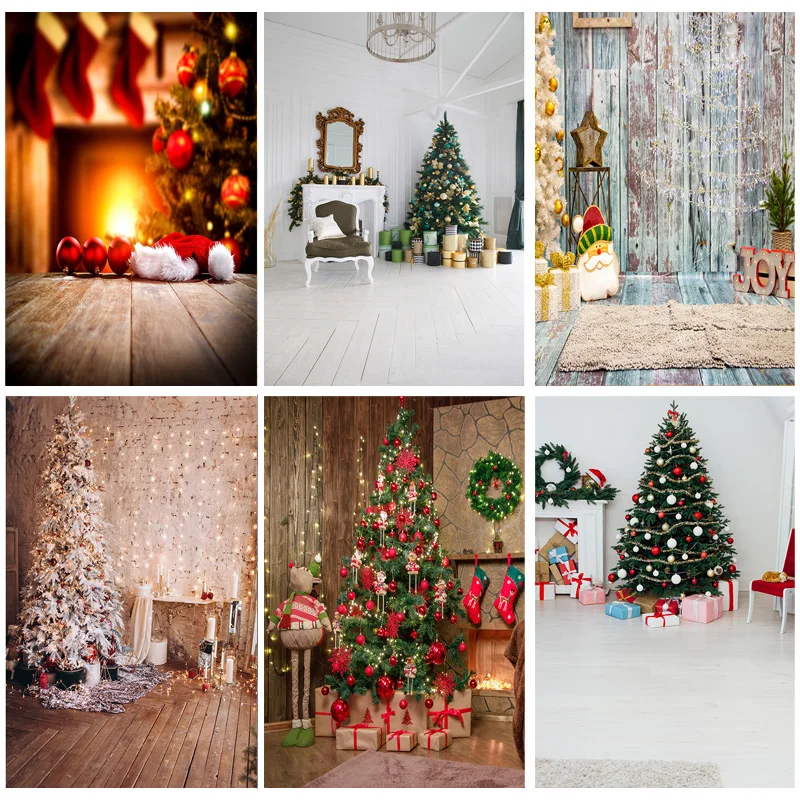 

SHUOZHIKE Christmas Indoor Photography Background Fireplace Backdrops For Photo Studio Props 21712 YXSD-12