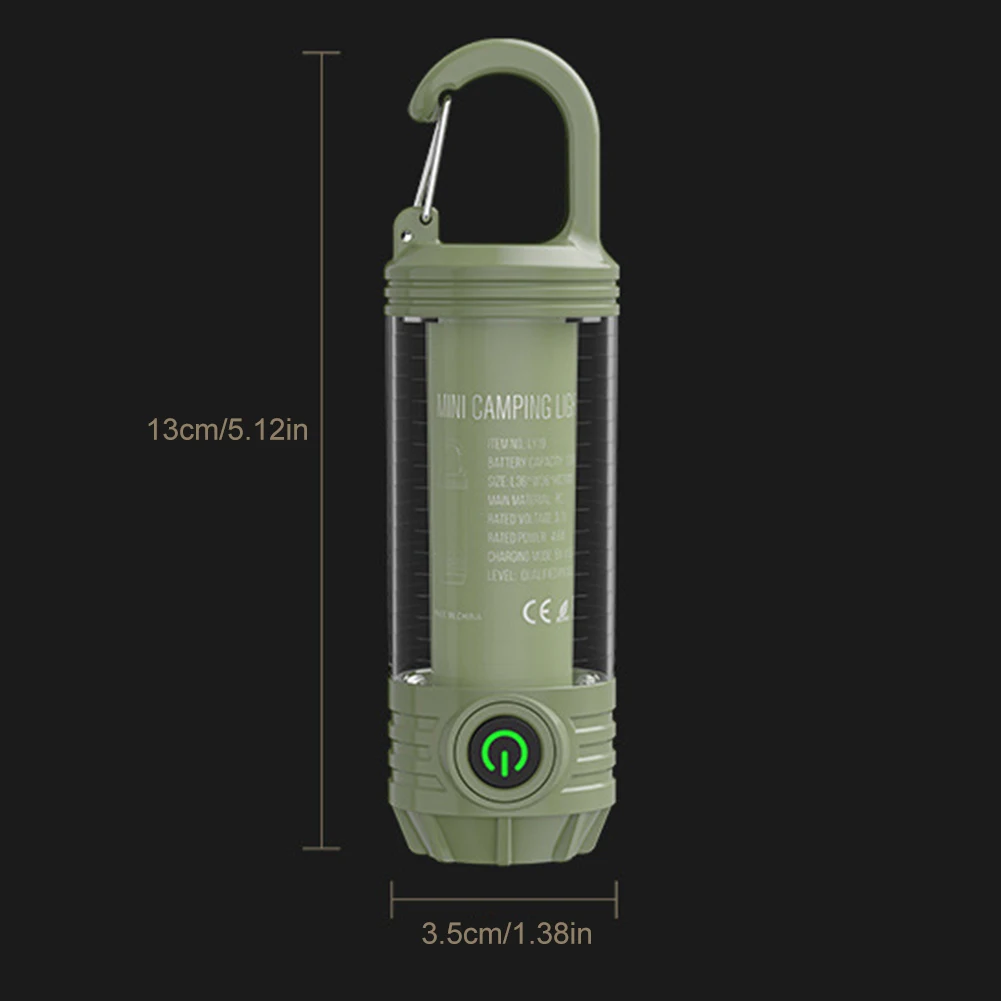 LED Camping Lantern with 5 Brightness Emergency Light Rechargeable Camping Light Flashlight for Blackout Hiking
