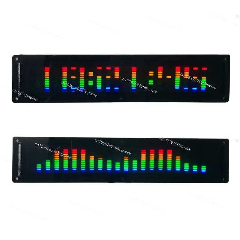 USB 5-12v 20단계 10색 LED 오디오 스펙트럼 음악 레벨 표시기 파워 앰프용 USB 스펙트럼 스크린