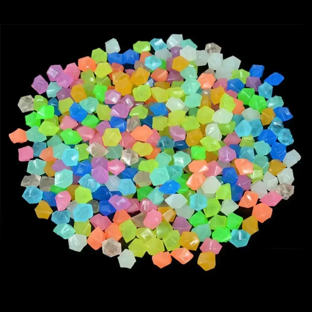 1 Bag-100g Glow in The Dark Stones Glowing Rocks Luminous Stone for Vase Fillers Fish Tank Aquariums Rocks Powered by Light