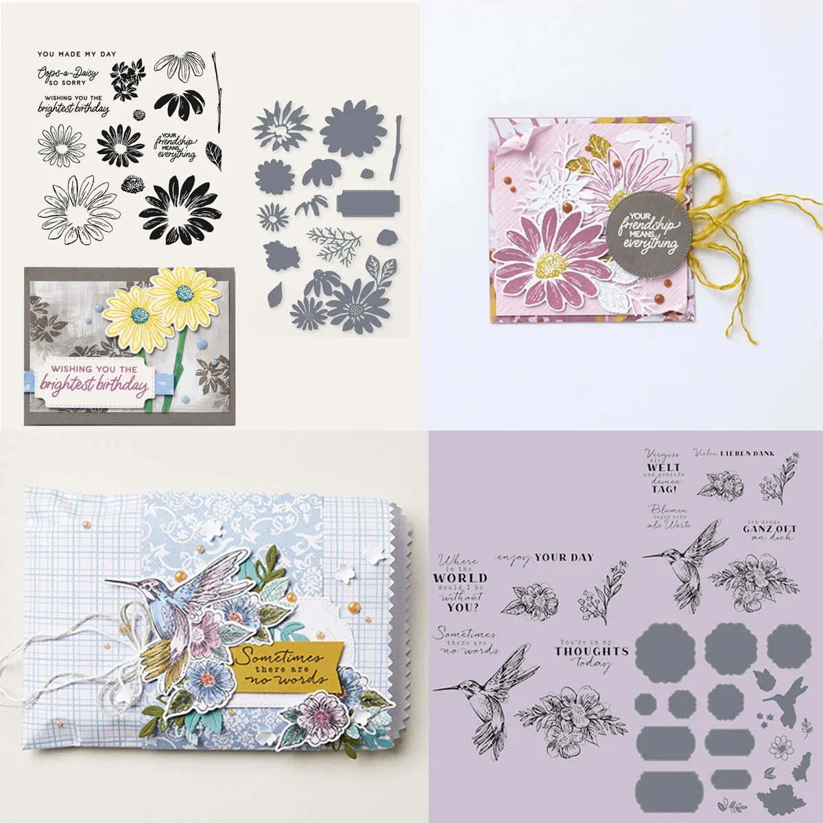 1PC In My Thoughts Clear Stamp and Metal Cutting Dies for DIY Craft Scrapbooking