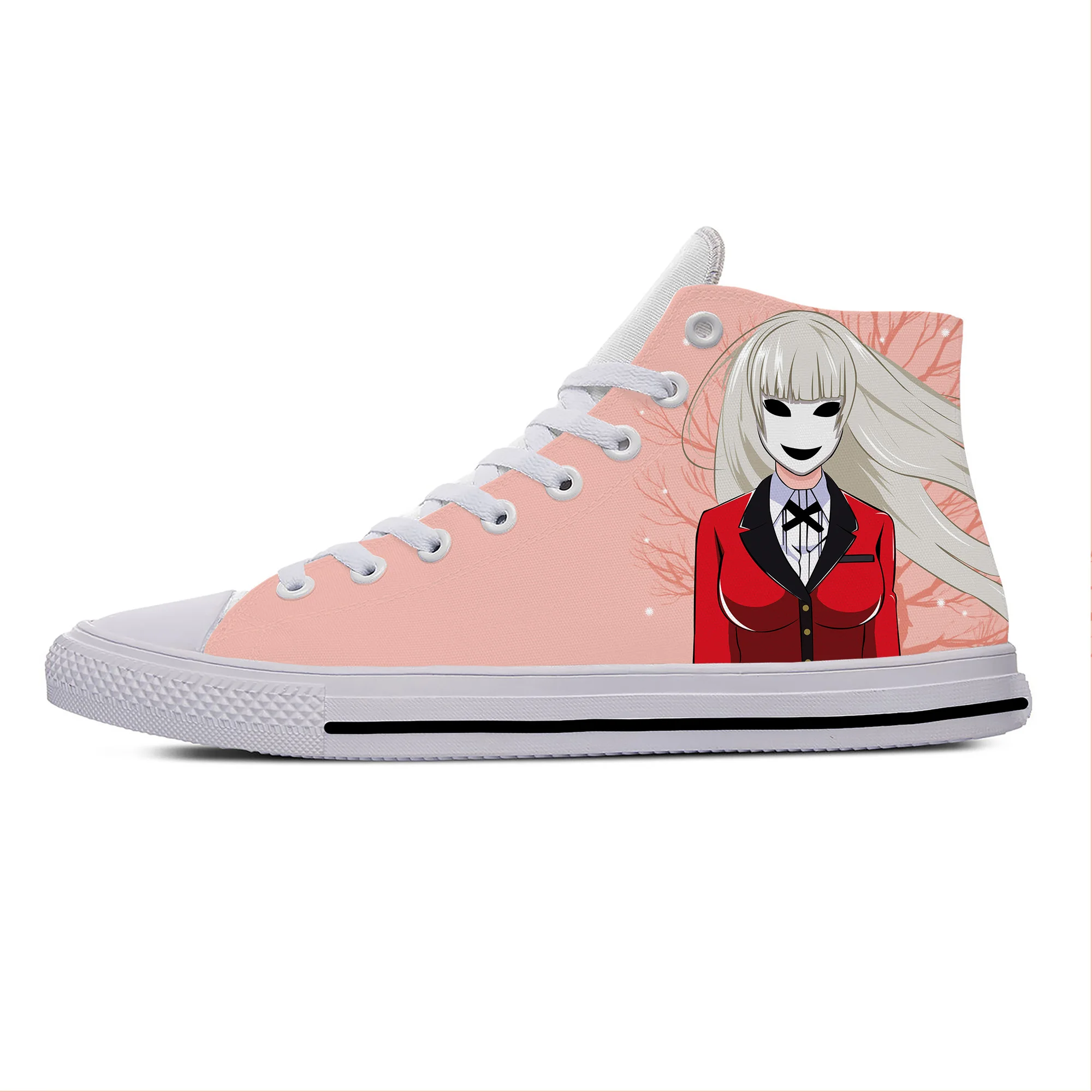 

Hot Japanese Anime Manga Kakegurui Momobami Kirari Casual Shoes Breathable Men Women Sneakers High Top Lightweight Board Shoes