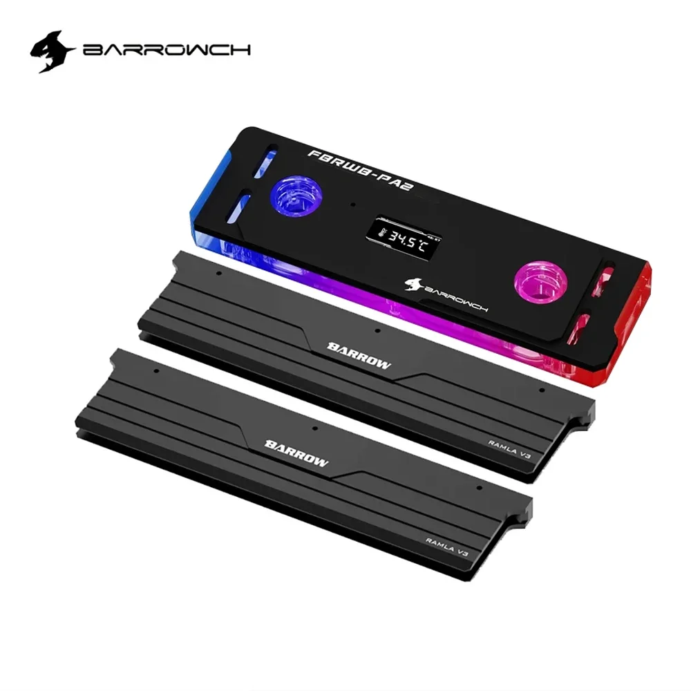 Barrowch-bloco de Memória de Água com Display Digital Tft Bloco de Memória 5v Argb Iluminação 3pin Ddr5 Ddr4 - Imagem 6