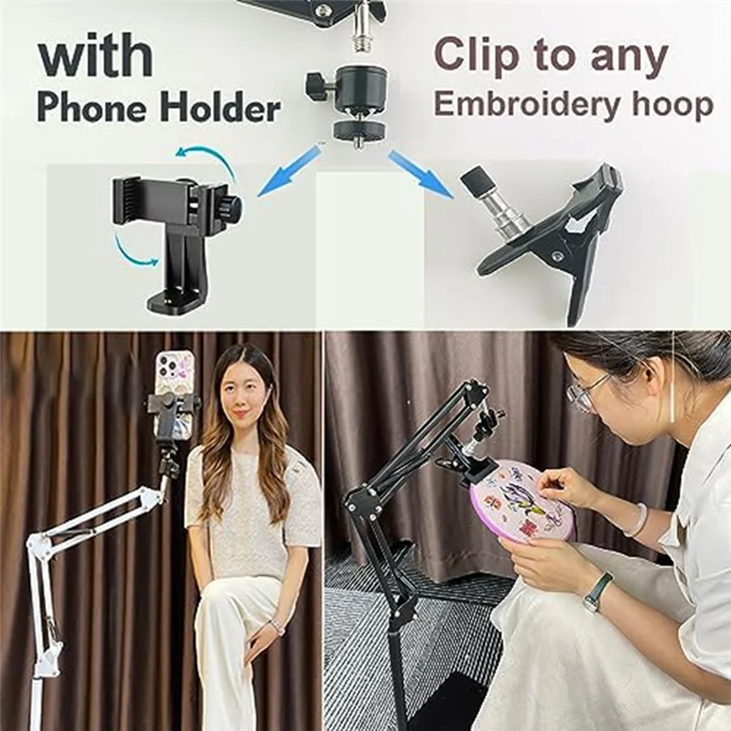 Embroidery Hoop Holder Lap Stand Crossstitch Holder Stand Metal For Embroidery Hoops