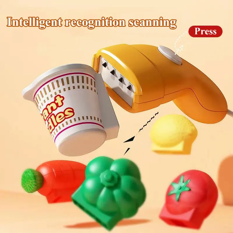 Pretend Play Calculator Cash Register Toy Supermarket Shop Cashier Registers with Scanner Microphone Credit Card Gifts for Kids 2