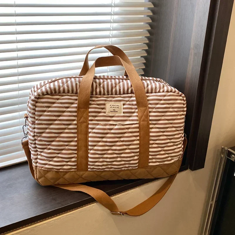 Mommy Bags Maternity Hospital Bag Large Quilted Diaper Bag for Mom Travel Baby Nappy Organizer StrollerBag with Pouch and Straps