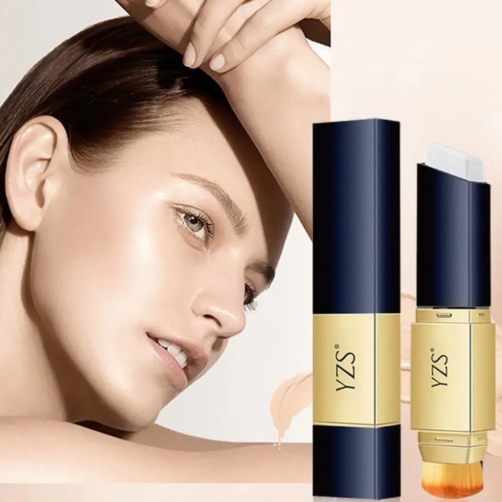 Double-Sided Concealer 1PC Brush 2-In-1 White Foundation Stick Women Makeup Facial Blemishes Acne Marks Dark Circle