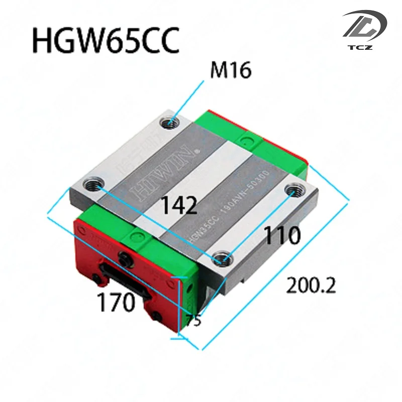 

HGW65CC Original near carriage block guideway slider for linear guide rail CNC router
