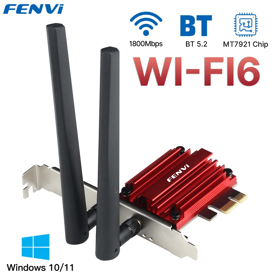 Wireless NetworkCard, AX1800H Plug and Play Mini PCIE WiFi Adattatore Dual 5.2 per Laptop per