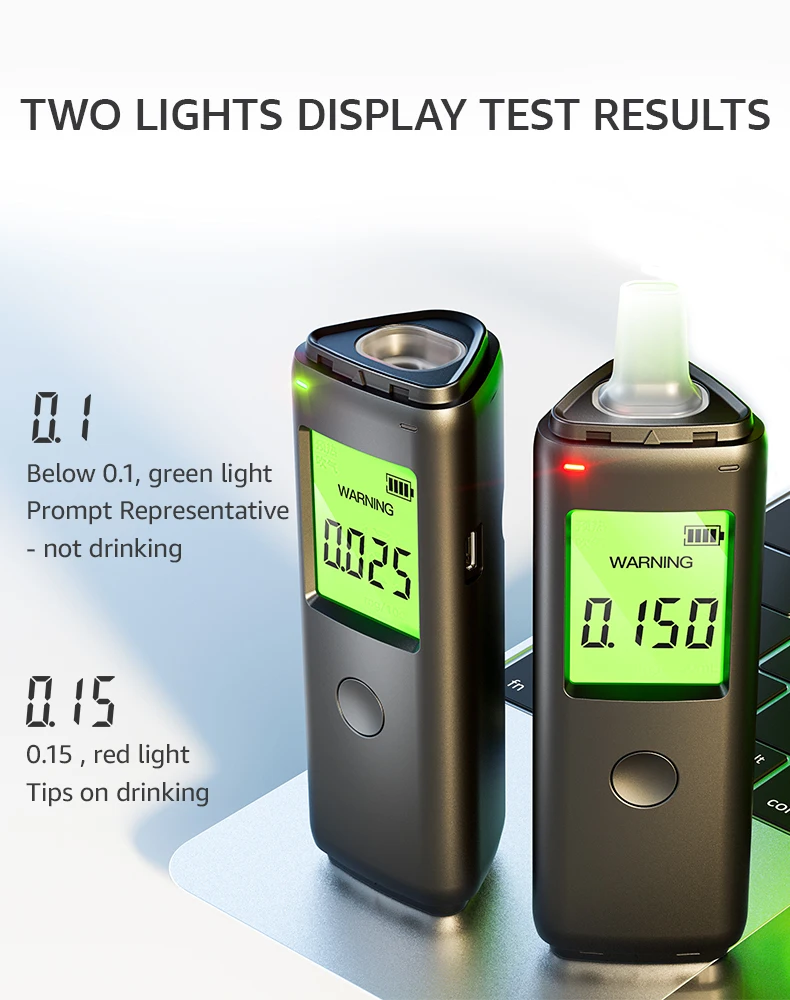 Rechargeable Digital Breath Alcohol Tester | Breath Alcometer | Diagnostic Tool