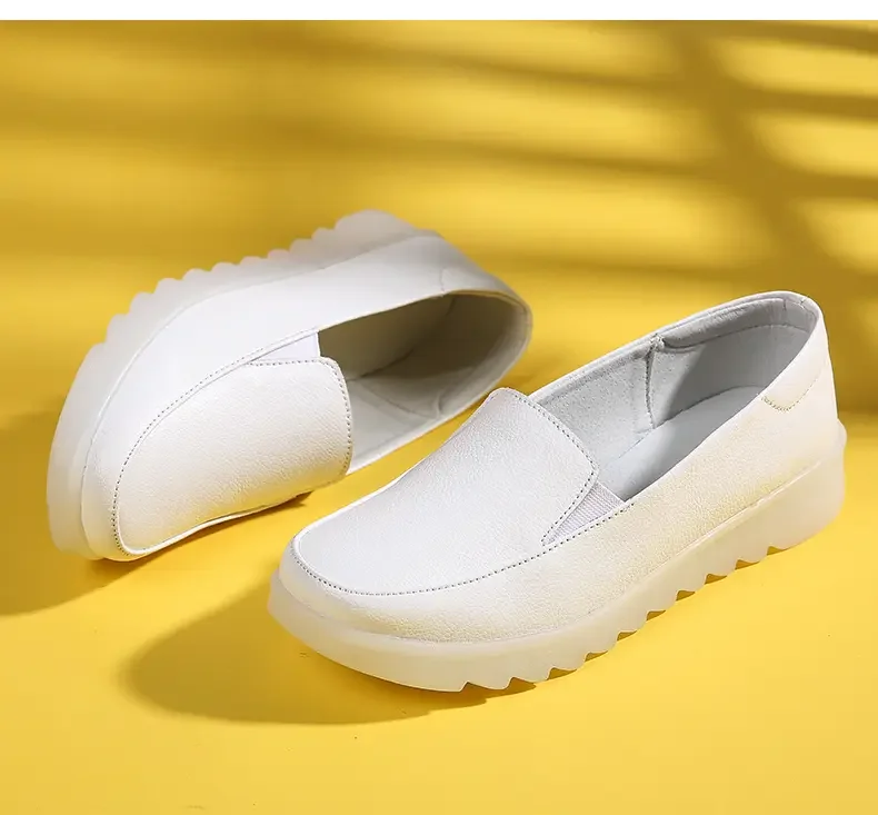 New Women's Nursing Shoes White Jelly Base Sneakers Walking Shoes Comfortable Balance Casual Footwear Luxury Brand for Woman