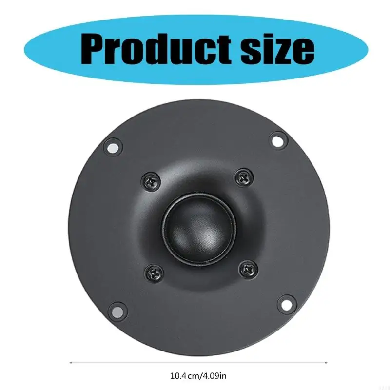 02DD 4Inch 8Ohm 60W 104mm Hifi Silk Cloth Dome Tweeter with Soft Dome Laminate for Enhances Sound Experiences