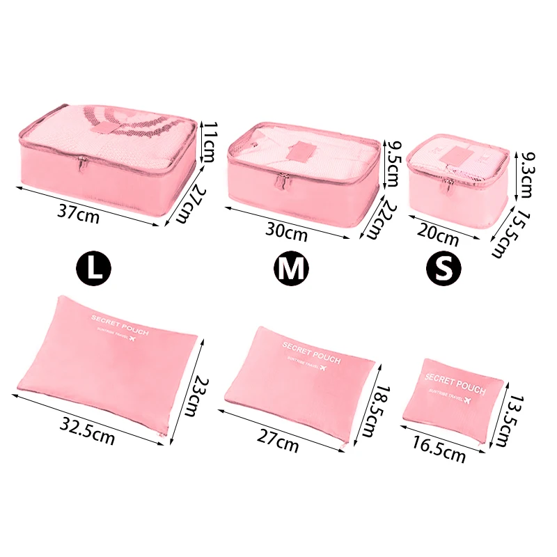 6-Piece Portable Luggage and Travel Storage Set