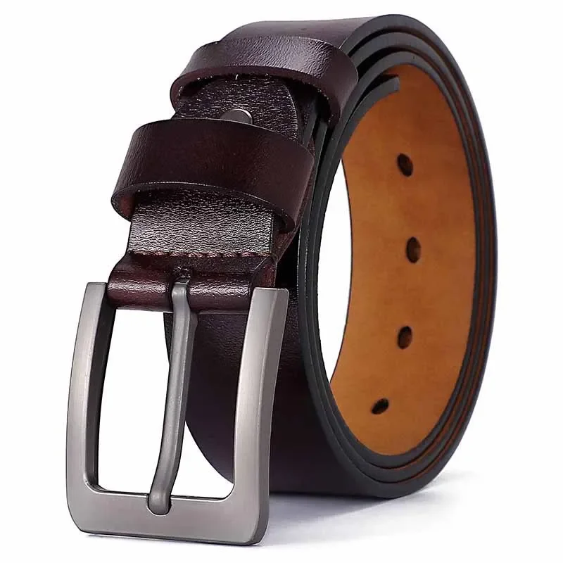 

130 140 150 160 170cm Plus Large Long Size Belt Men's Genuine Leather Strap Luxury Pin Buckle Belts Cummerbunds Ceinture Homme