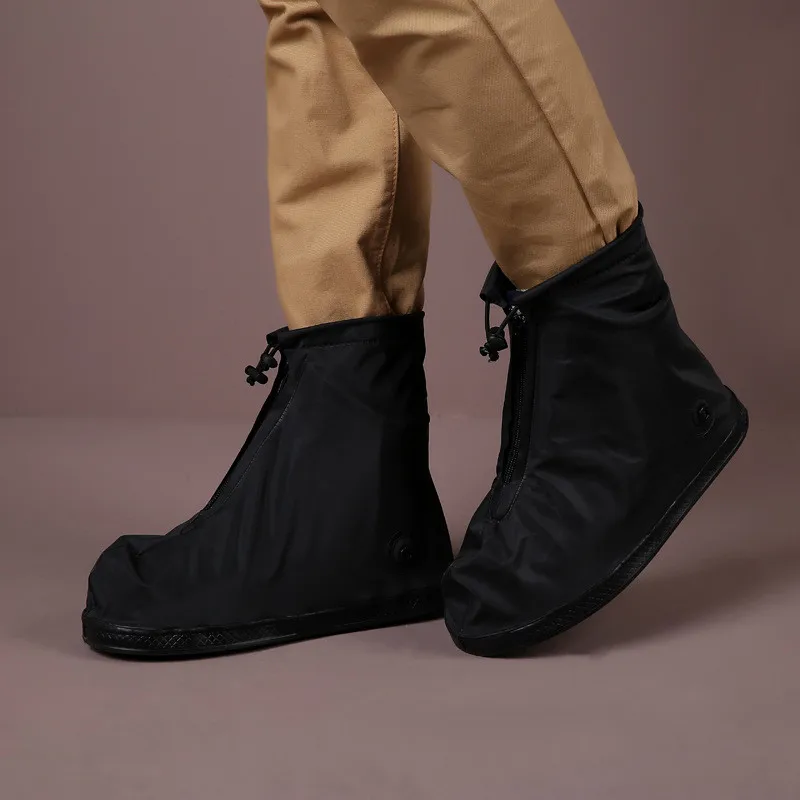 Neue Unisex Wasserdichte Outdoor Protektoren Rutschfeste Schuhabdeckung Reisezubehör Verdickung Elastische Fußabnutzung Regenstiefel Wiederverwendbar – Detail 2