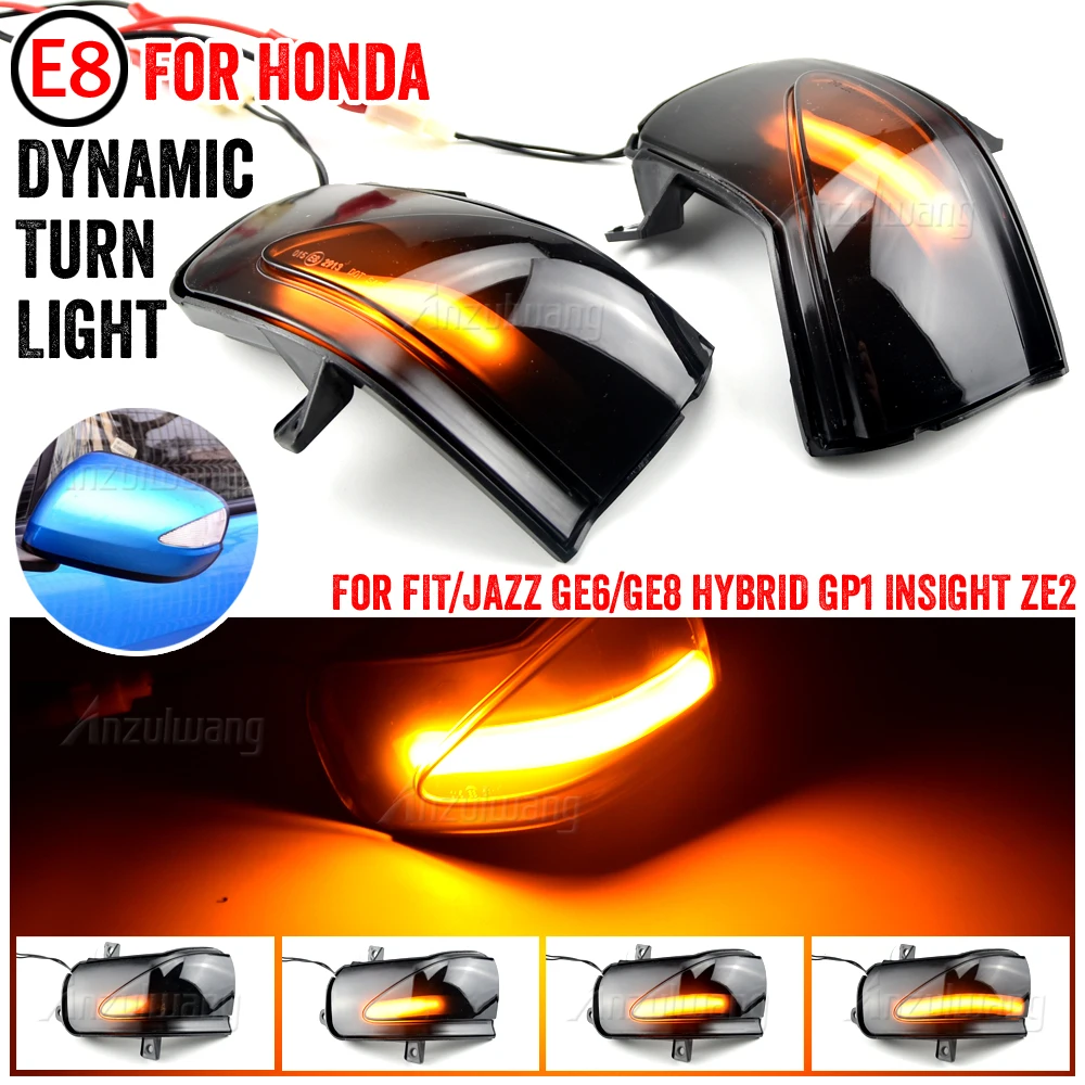 

2Pcs Dynamic LED Turn Signal Light For FIT/JAZZ GE6/GE8 HYBRID GP1 Insight ZE2 2013-2014 Rearview Mirror Indicator Lamps