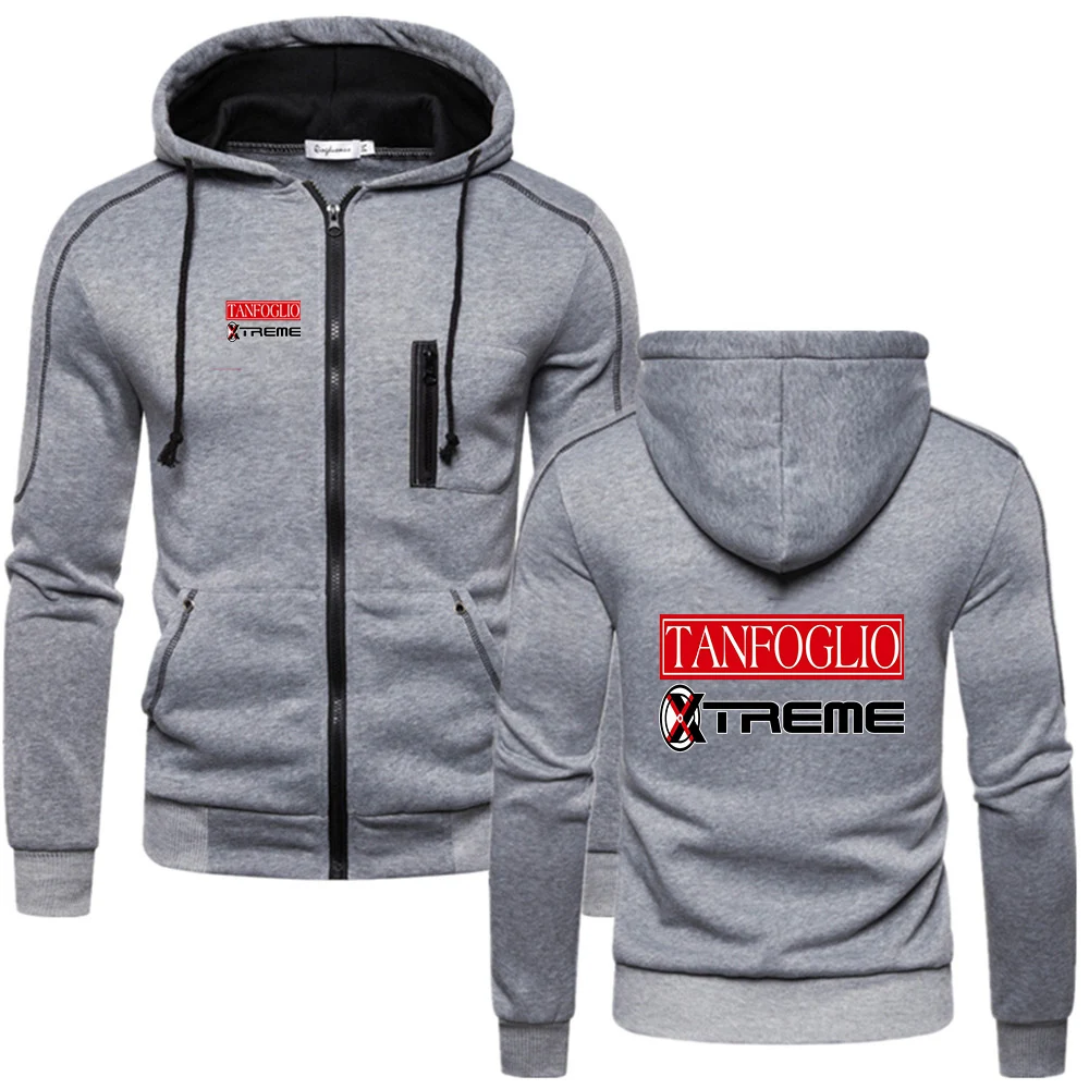 Mens Cotton Classic Hooded Sweatshirt Tanfoglio Logo Print