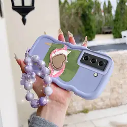 Cute Cat Phone Case Set: Includes Case, Lanyard & Stand - Galaxy S20 FE (PURPLE)