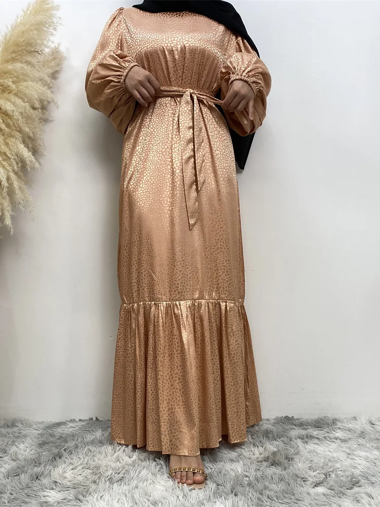 New Turkey Modanisa Indonesia Mini Dress Islamic Female Abaya Kimono  African Dress Styles With Chiffon Muslim Polka Dot Clothing - AliExpress  200000345