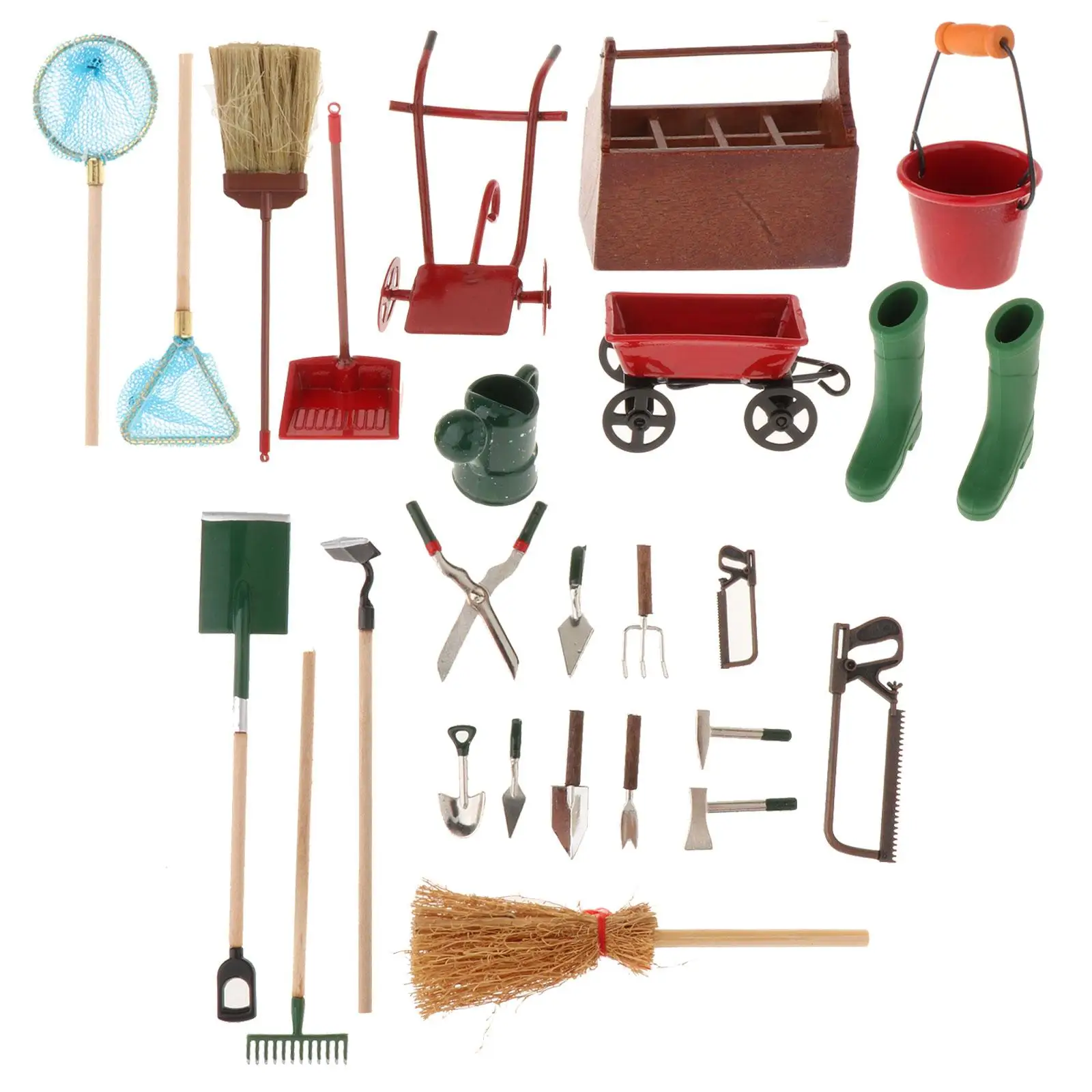 

25x Miniature Garden Tools Mini Dollhouse Set Miniature Dollhouse Garden Tools
