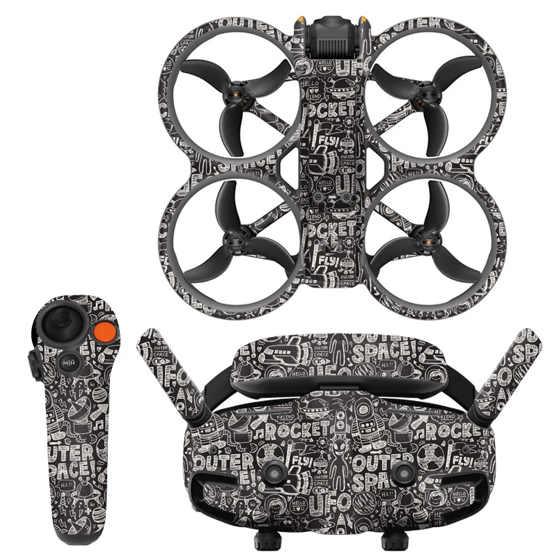 2 Colorful Stickers Crossing Machine for DJI Avata GOGGLES 3 Glasses Sticker Set