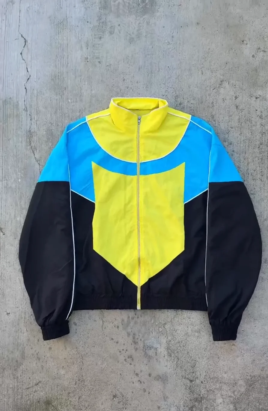 Mark Track Jacket Erkek Renk Bloklu Süper Güçlü Ceket Hafif Günlük Rüzgar Geçirmez Açık Hava Spor Ceketi Y2k Bomber Giyim