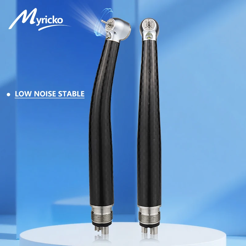 Ultraleichtes Carbonfaser-Dentalhandstück mit LED und Dreifach-Wasserspray, Hochgeschwindigkeits-Turbineninstrument