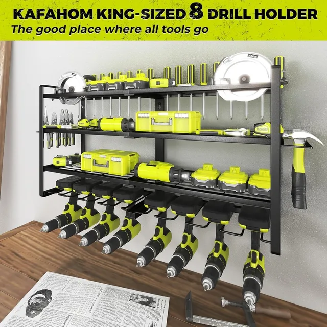 Tool Rack MAWEW Power Tool Organizer,Drill Holder Wall Mount,Power