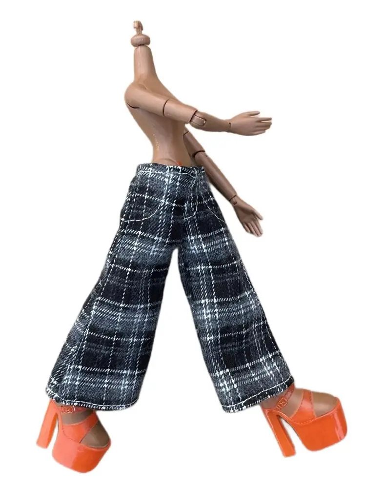 Handmade Vintage Hip-Pop Doll Trousers - DIY Accessory