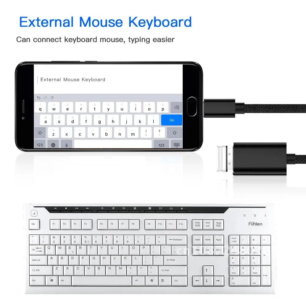 

USB 3.0 Female to Male Android OTG Cable Micro USB Converter For Samsung Huawei U disk Mouse Metal OTG Micro USB 3.0