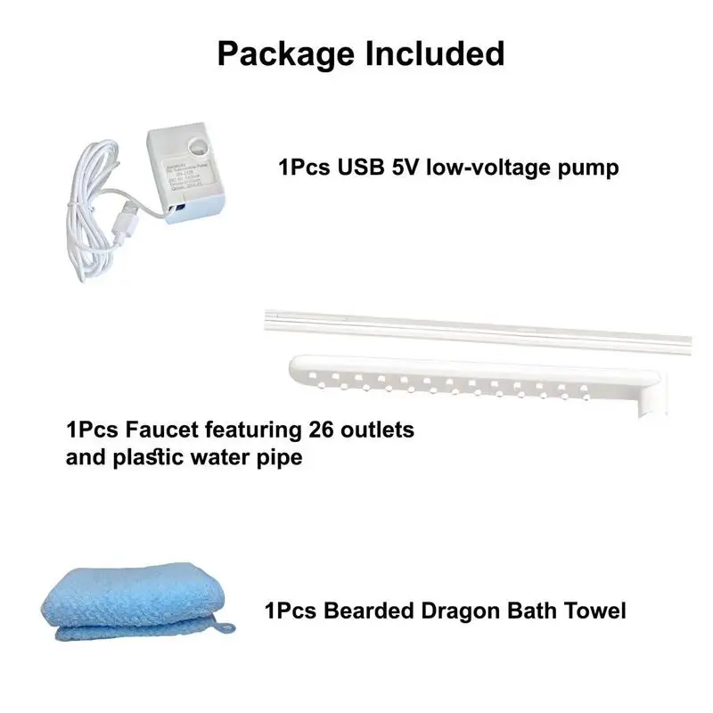 Reptile Bath Accessories Shower Head Cleaning Tools Bearded Dragon Accessories Pet Supplies Electric 360 Rotation Showerhead For