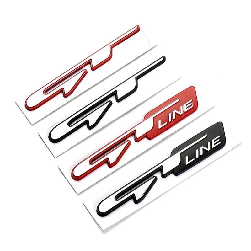 3D Car Gt Line Sticker Emblem Logo Fender Trunk Badge Per Kia Seltos Process Sportage 5 Forte Picanto Gt Line 2023 Accessori